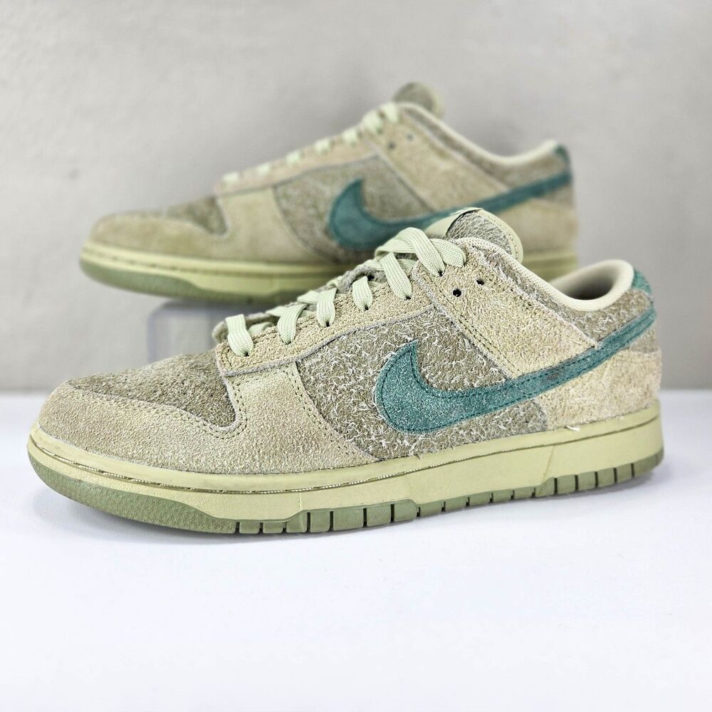 Nike Dunk Low Olive Aura Oil Green Suede HJ7291-371 Womens 10.5 Mens 9